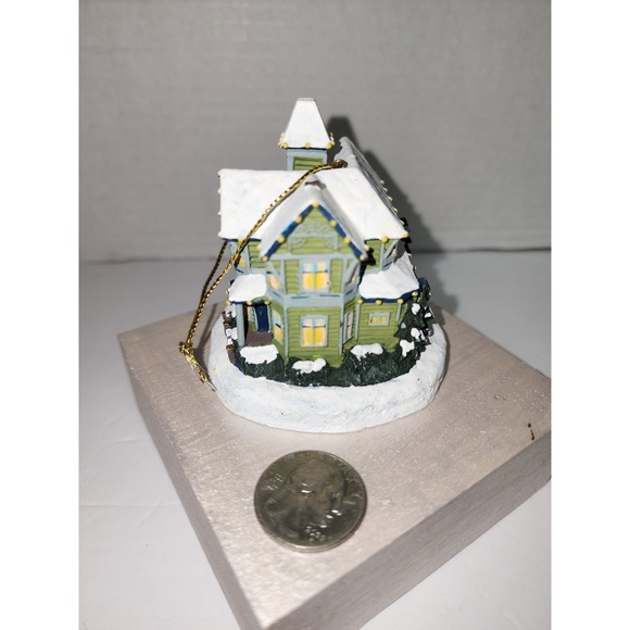 Thomas Kinkade "Winter Memories" Victorian Christmas cottage figurine ornament - Picture 2 of 6